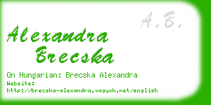 alexandra brecska business card